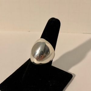 Sterling Silver Lds Dome Cocktail Ring